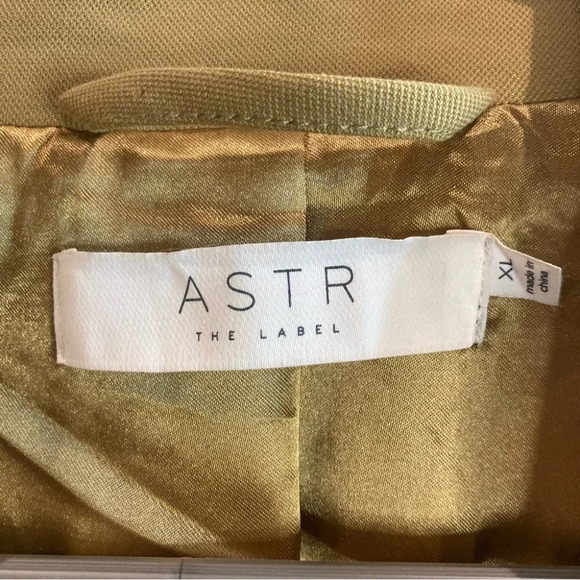 ASTR THE LABEL Sz XL Double Breasted Vintage Gold Lined Blazer Jacket w/ Pockets - Picture 3 of 11